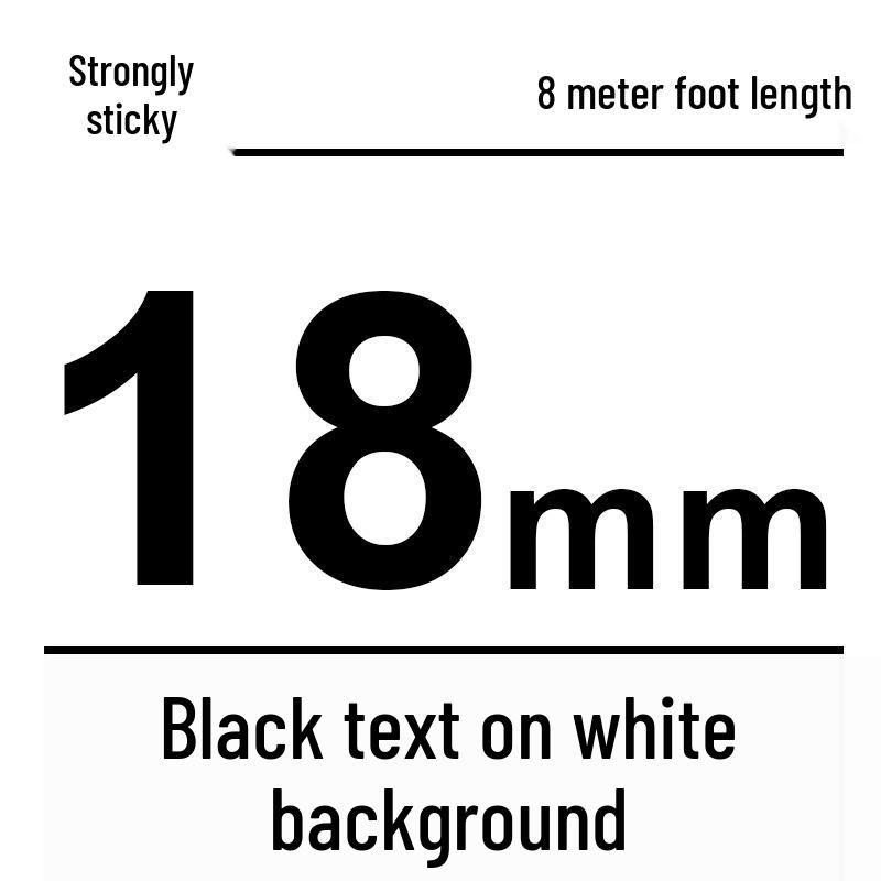 Compatível Fita para Rotulador Brother 12mm: PT-E100B/D210/D450/115B, Autoadesivo Laminado