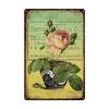 Flowers Metal Tin Sign Retro Plates Rose Peony Lavender Art Plaque Vintage Poster Garden Room Home Wall Decor Gift