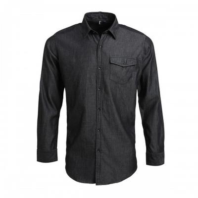 Premier Herren Denim Jeans Stil Stepphemd