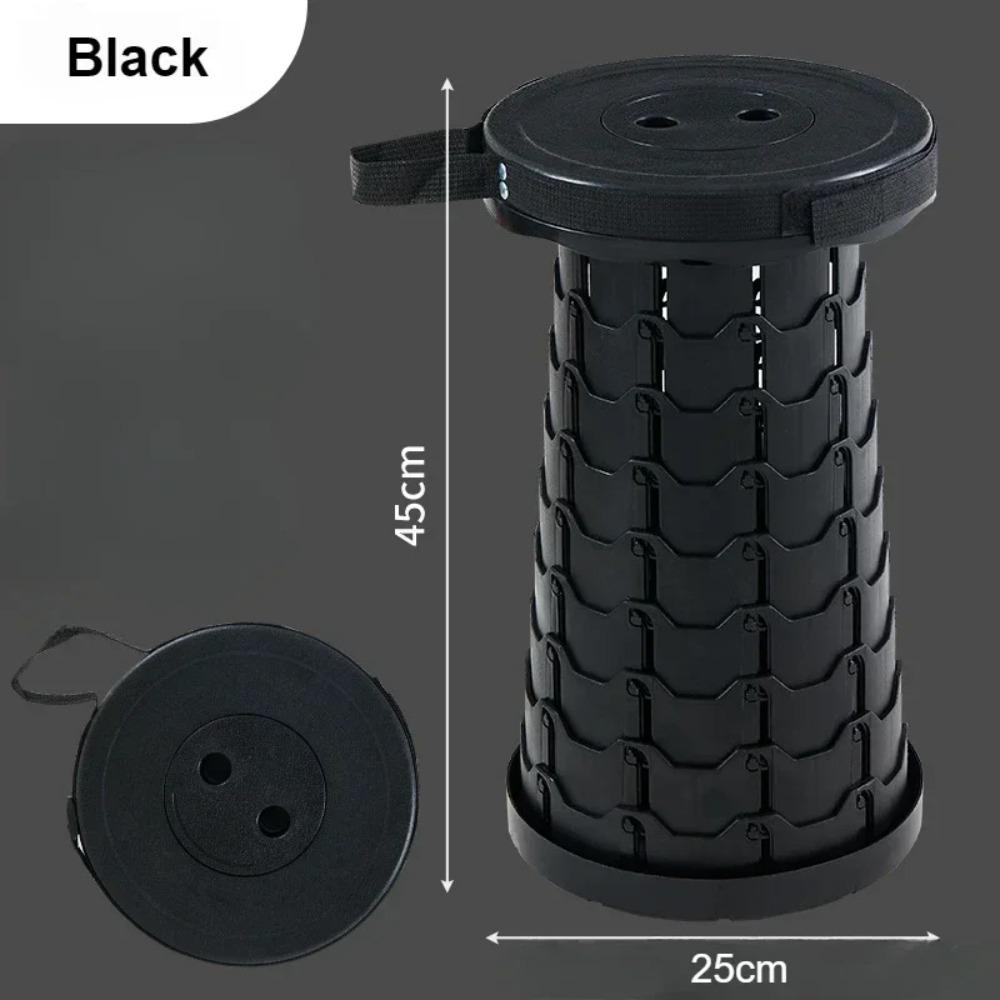 Nowe lekkie przenośne plastikowe składane krzesło teleskopowe z regulowaną wysokością kompaktowy stołek idealne na ryby plażę i kemping