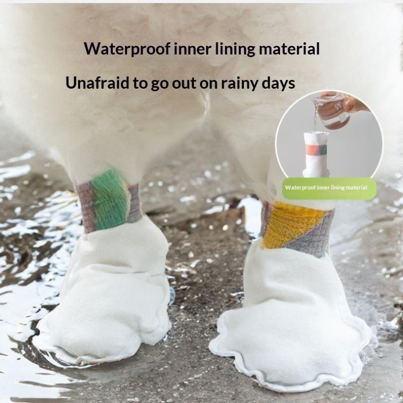 20 Pcs Pet Disposable Foot Covers Non Woven Dog Leg Covers Waterproof Non Slip Outdoor Leave In Pet Shoes