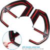 INTGET 2PCS Steering Wheel Cover for 2022 2023 2024 Toyota Tundra Accessories Carbon Fiber Steering Wheel Protector Trim Interior for Toyota Sequoia