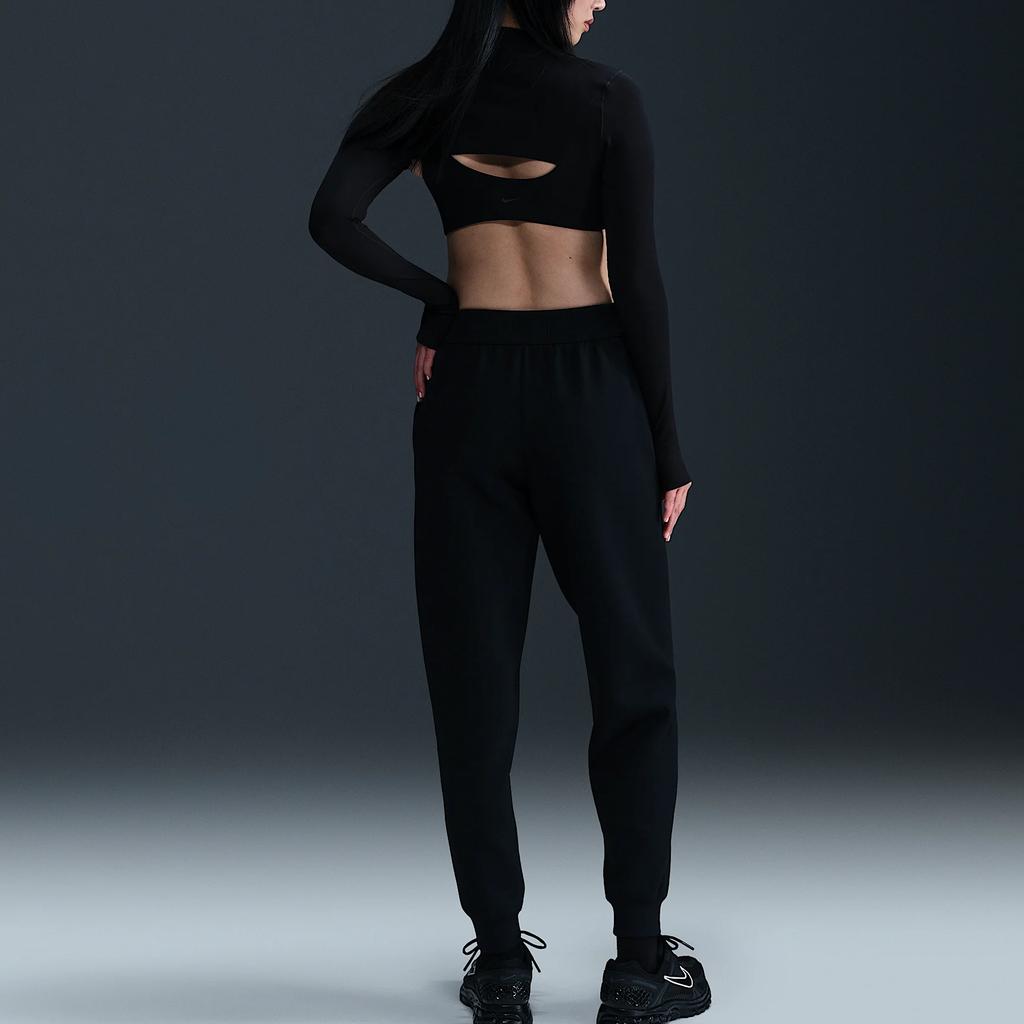 Nike Dri-Fit 24.7 Unglaublich Weiche Mid-Rise Lauf-Schweißableitende Bequeme Schnelltrocknende Gestrickte Sporthose Damenunterteile Schwarz HQ8185010