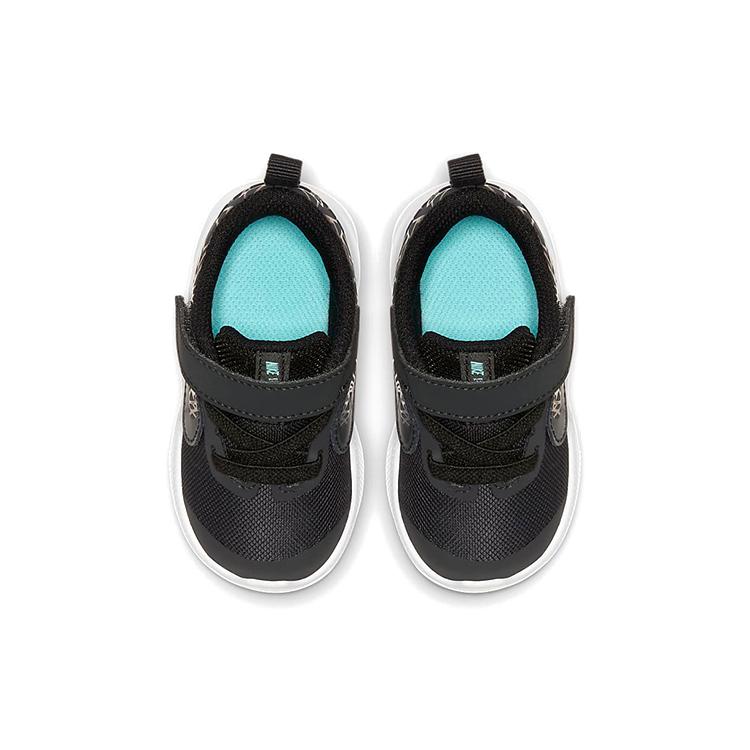 Nike Downshifter 9 Rebel Non slip Lightweight Low top Running Shoes Black Green Infant And Toddler CI2688-001