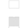 3 Piece Bathroom Furniture Set White Particleboard