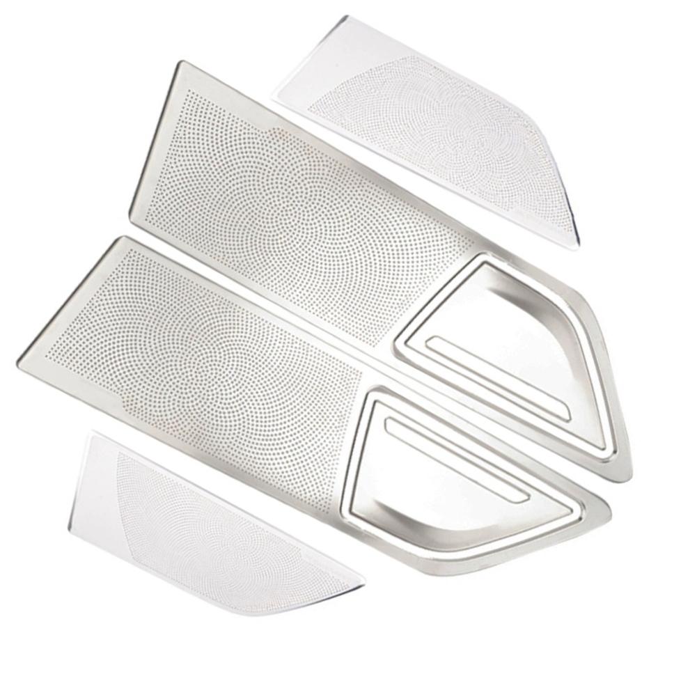 Door Speaker Trim Sticker Cover for BMW 7 Series G11 G12 2016 2025 Car Interior Silver Stainless Steel 6 Cover Accessories