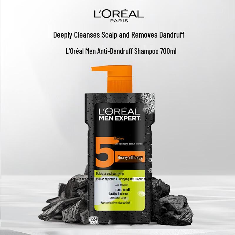 

L Oréal Men s Oak Charcoal Purifying Anti-Dandruff Shampoo