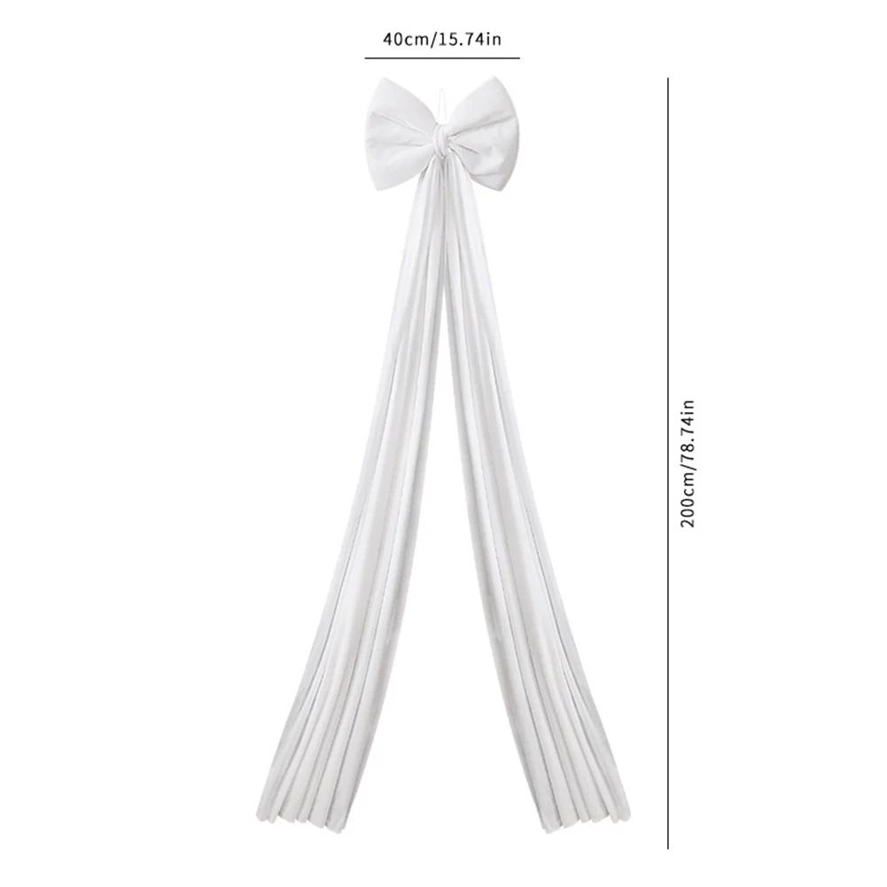 Christmas Plush Bow Decoration For Christmas Trees 15.74*78.74 Inches Outdoor Decorations Large Christmas Tree Top Bow