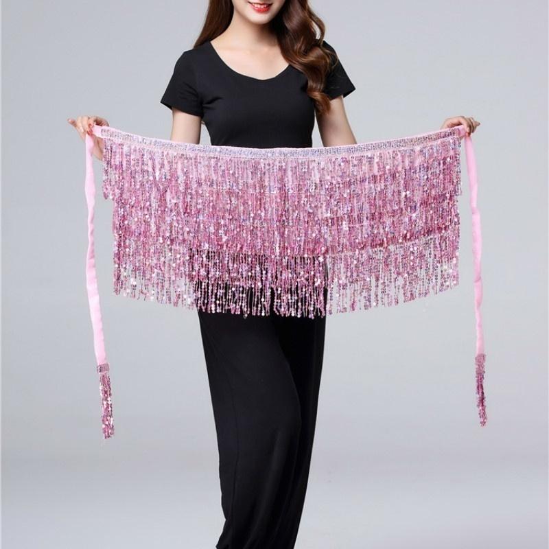 Lady Women Belly Dancing Dress Waist Chain Belt Shiny Hula Stage Show Accessories Bellydance Costume Prop Belly Dance Skirt