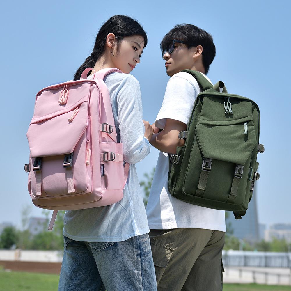 Backpack Men'S And Women'S Simple Large Capacity Leisure Outdoor Travel Backpack Business Computer Bag Leisure Simple School Bag
