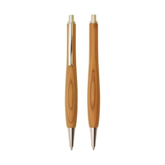 F-STYLE Sharp Pen / Yakusugi (Japanese Cedar) Beige - Streamlined Form, Natural Wood, Rare Wood, Warmth of Wood Grain, Vivid Grain, Special Beauty,