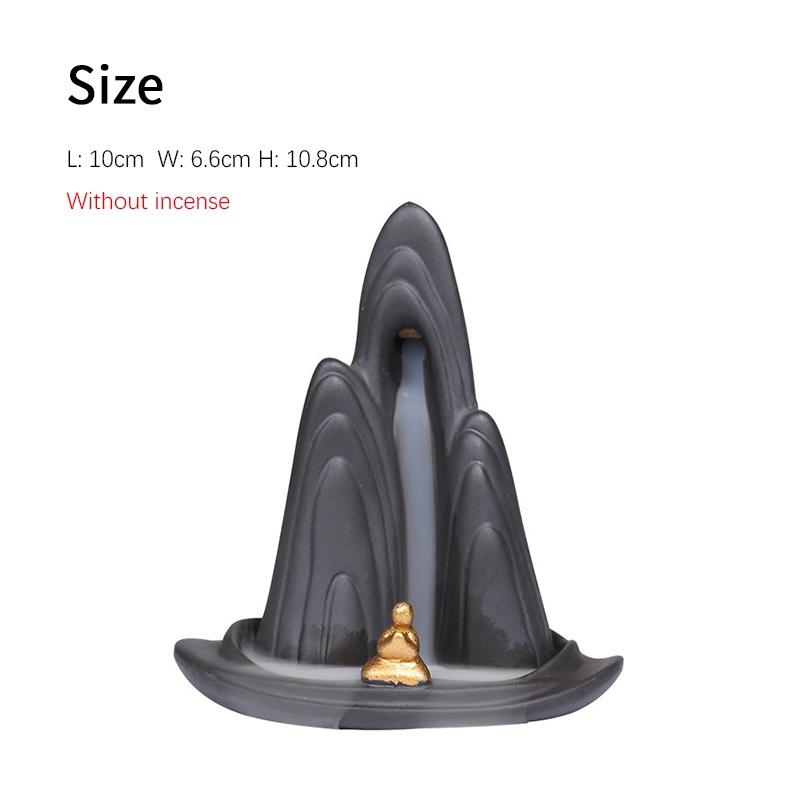 

Фиолетовая глина благовония обратного потока гора поток воды маленький монах керамическая подставка для благовоний украшение