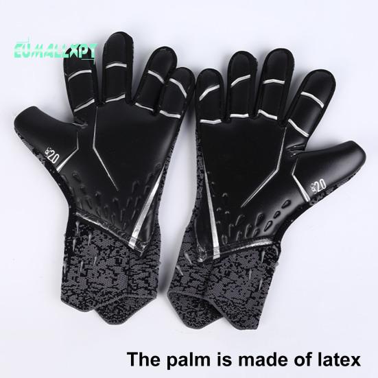 1 Pair Soccer Goalie Gloves Wear-resistant Impact Resistant Non-slip Texture Breathable Strong Grip Goalkeeper Gloves Goalie Gloves Sports Supplies