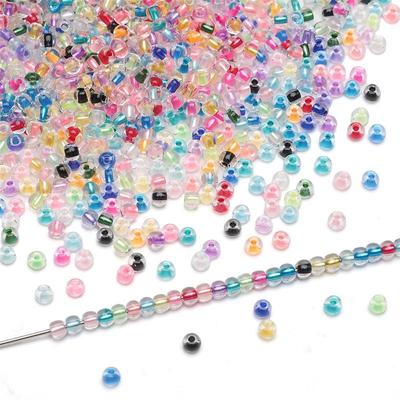450G Glasperlen Anhänger Tschechisch Transparent Kern Fluoreszierende Dopamin Perlen Rocailles Abstandshalterperlen Für Schmuckherstellung Zubehör
