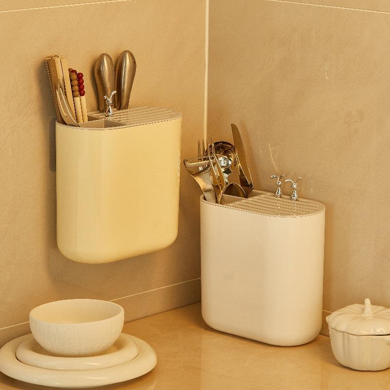 Kuchyňský úložný stojan na hůlky Úsporný držák na nádobí Kuchyňská krabička na odkapávání hůlek Stojan na uložení kuchyňských nožů