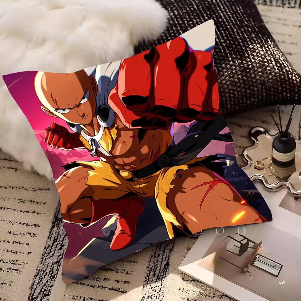 One Punch Man Animation Pillow Case Fashion Square Pillowcase Bedroom Sofa Room Ins Decoration Leisure