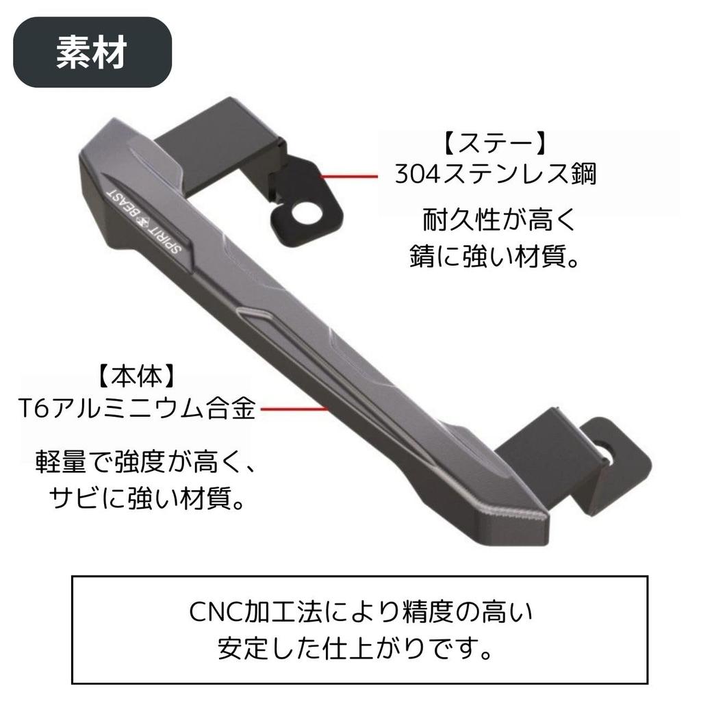 Tandem Bar Custom Grab Bar Tandem Grip Parts [SEVEN EBISU] YZF-R25 YZF-R3 MT-25 MT-03 (Titanium Gray)