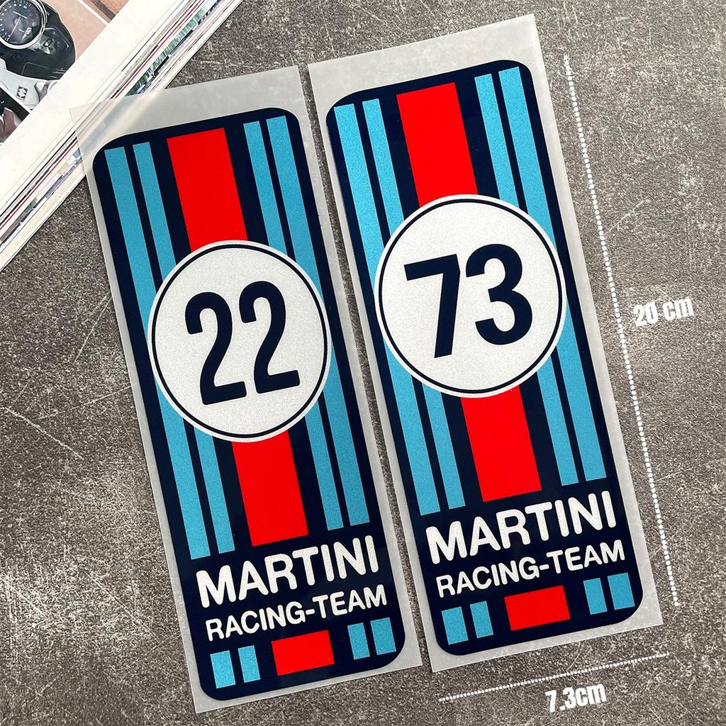 For MARTINI Stickers Motocross Racing Off-road Laptop Trunk Sticker Motorcycle Helmet PVC Decal for Love Old School LANCIA