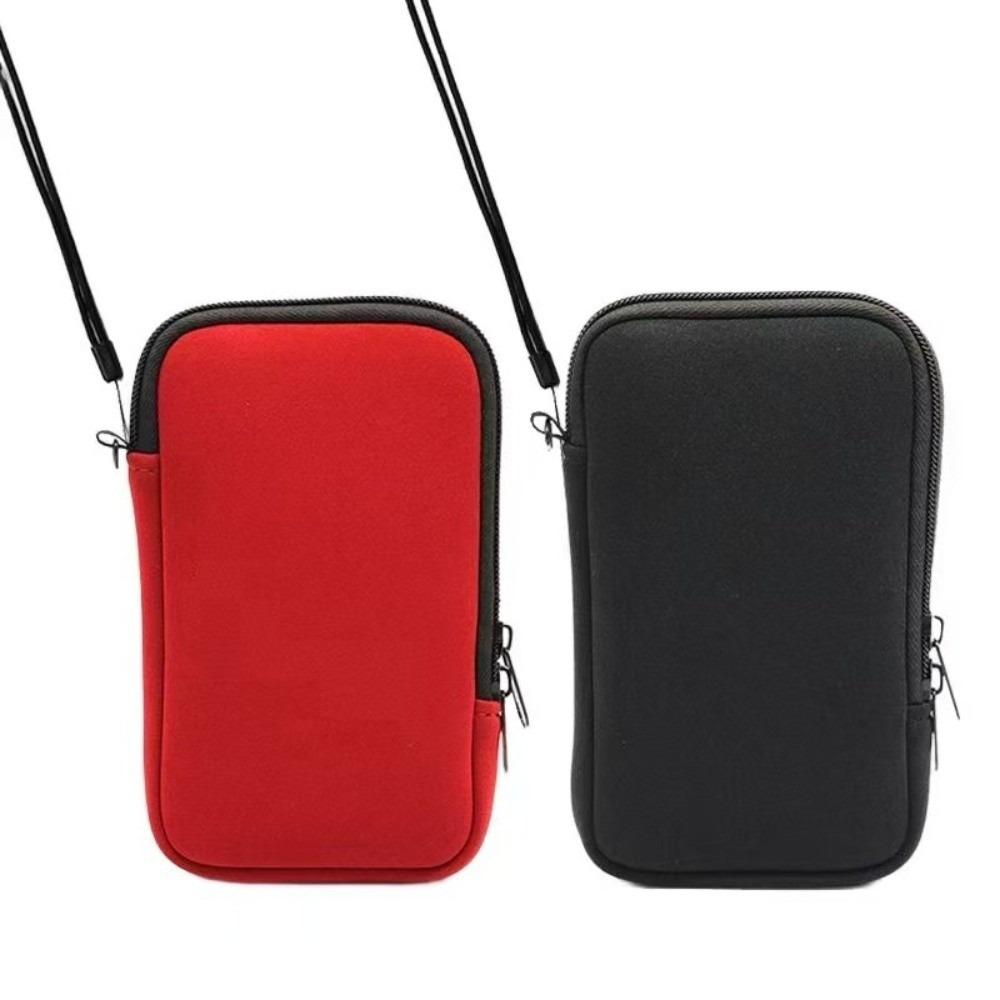Neoprene Mobile Phone Bag With Lanyard Cellphone Storage Bag Mobile Phone Pouch  Key Storage