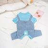Pet Striped Jumpsuit Clothing Small Dog Contrasting Color Patchwork Clothing Four Legged Shoulder Strap Pants Teddy Bear