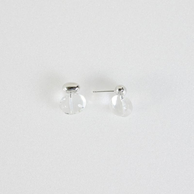 Les Bijoux Philosophy LB_Clear beads silver earring