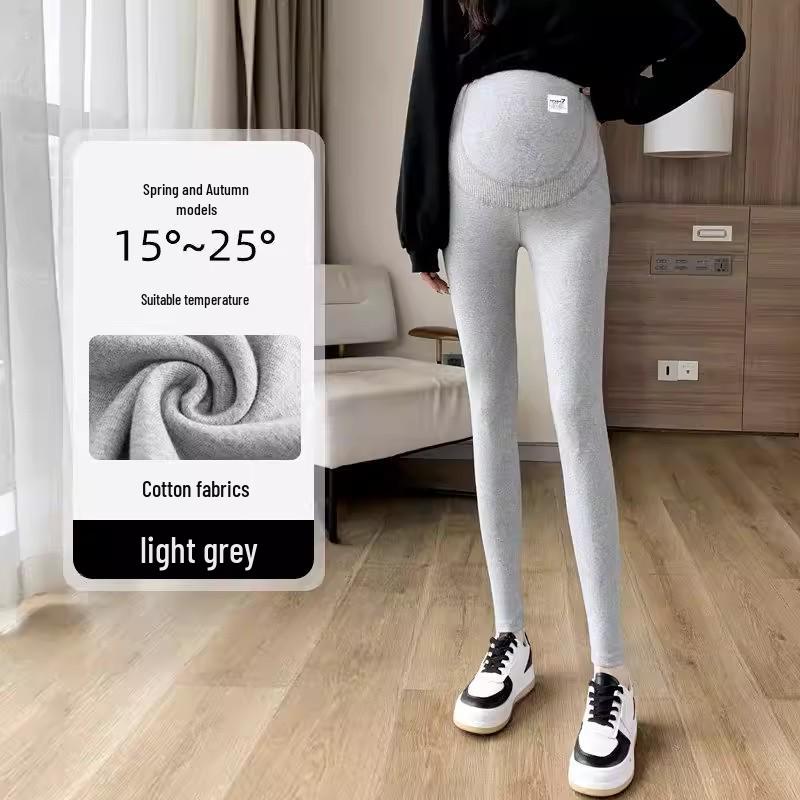 

Maternity High Waist Tummy Support Pants, Dark Gray, Spring/Autumn, Adjustable, Non-Constricting, Pure Cotton Base Layer XL [65-72.5 kg]