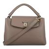 Bally Lock Me Gold Hardware Adjustable Detachable Shoulder Strap Pebbled Calfskin Crossbody Handbag Small Women Handbags Brown 6308614
