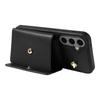 For Samsung Galaxy S24+ Crossbody Phone Case Card Holder Kickstand Leather Coated TPU Mobile Cover