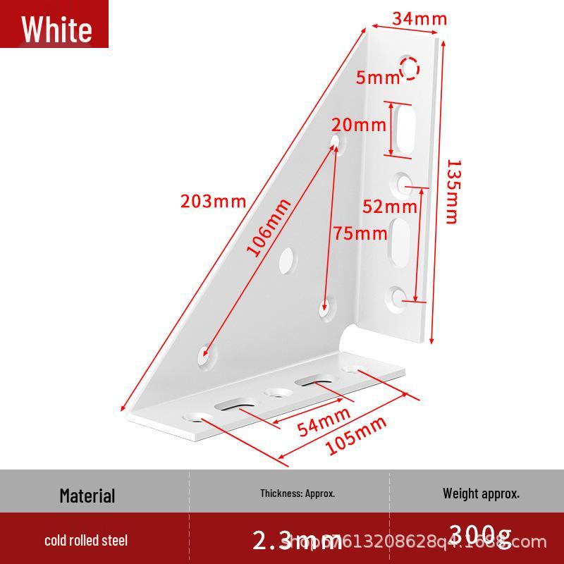Triangular Furniture Connector: Heavy-Duty Corner Bracket for Cabinets and Beds