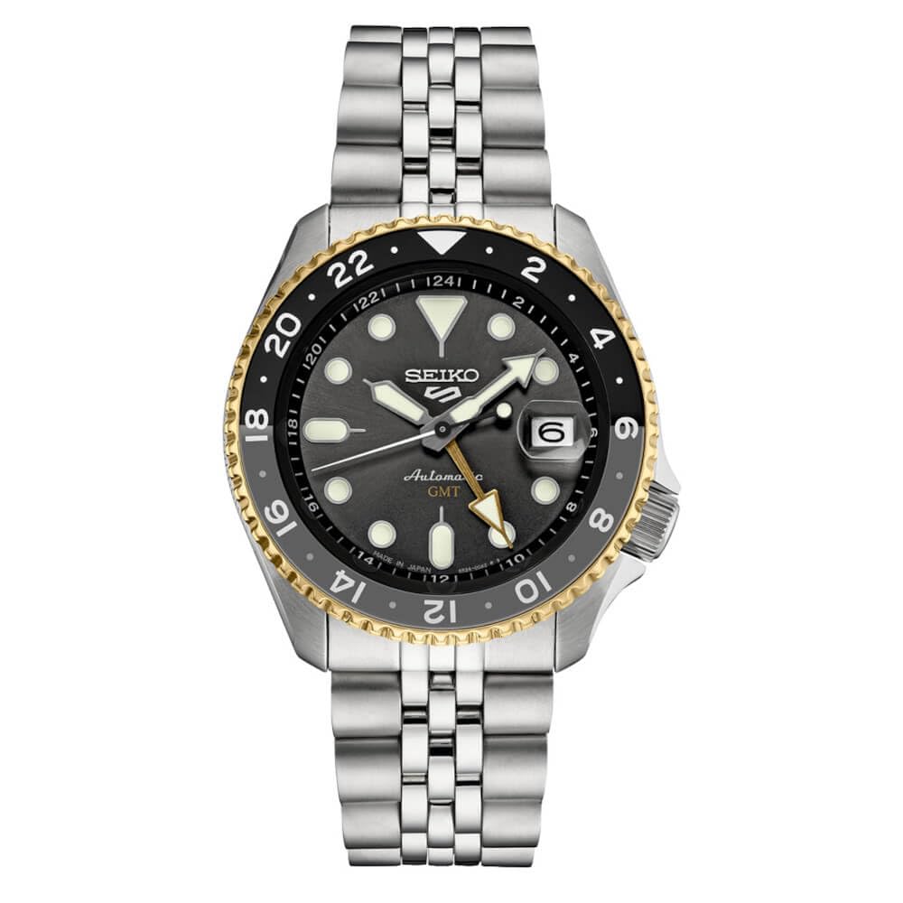 

SEIKO Автоматичний Годинник Чоловічий - Колекція 5 Sport - Чоловічий Спортивний Годинник Нержавіюча Сталь Рука GMT - Год...