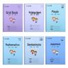Elementary School Calligraphy & Math Notebooks: Pinyin, Tianzige, New Words, Grid Practice