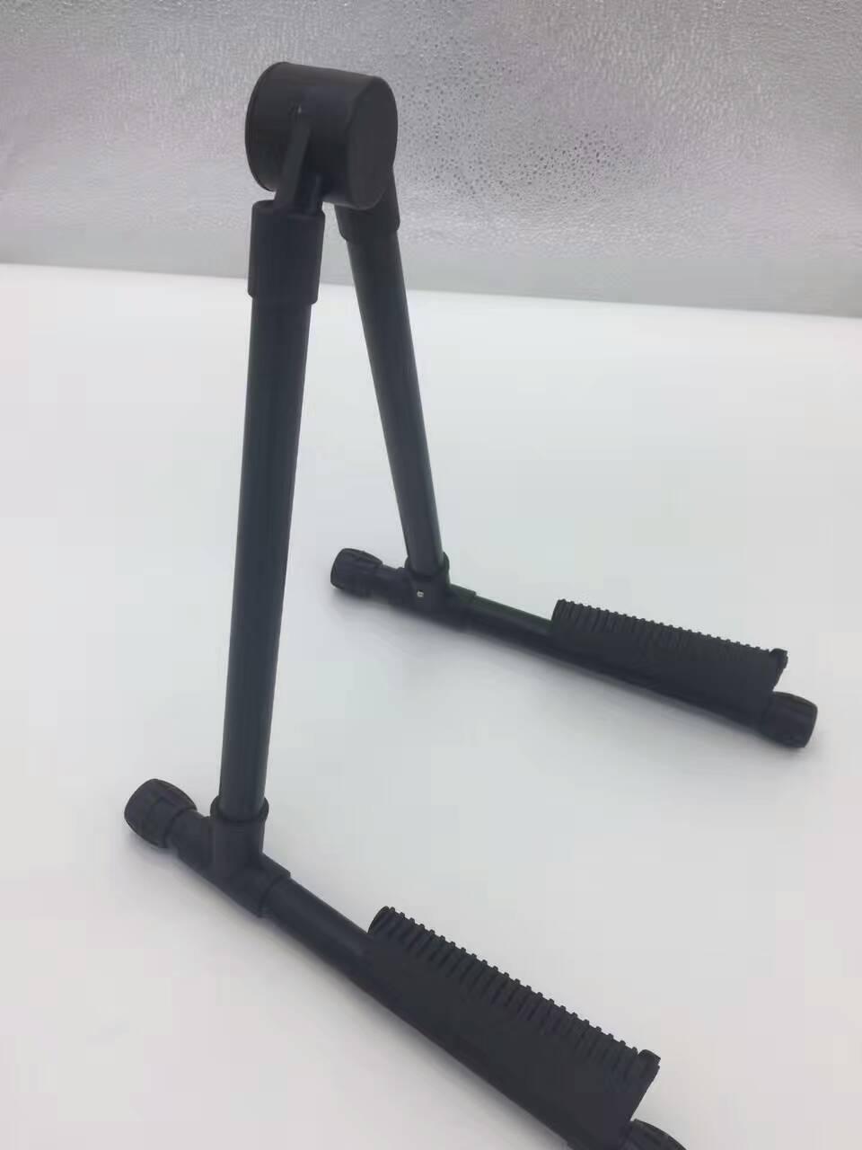 Adjustable Metal Folding Stand for Guitar, Ukulele, and Violin чёрный