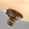 European Style Eye Protection Ceiling Light for Bedroom, Living Room, Balcony, and Entrance - French Retro Round Fixture