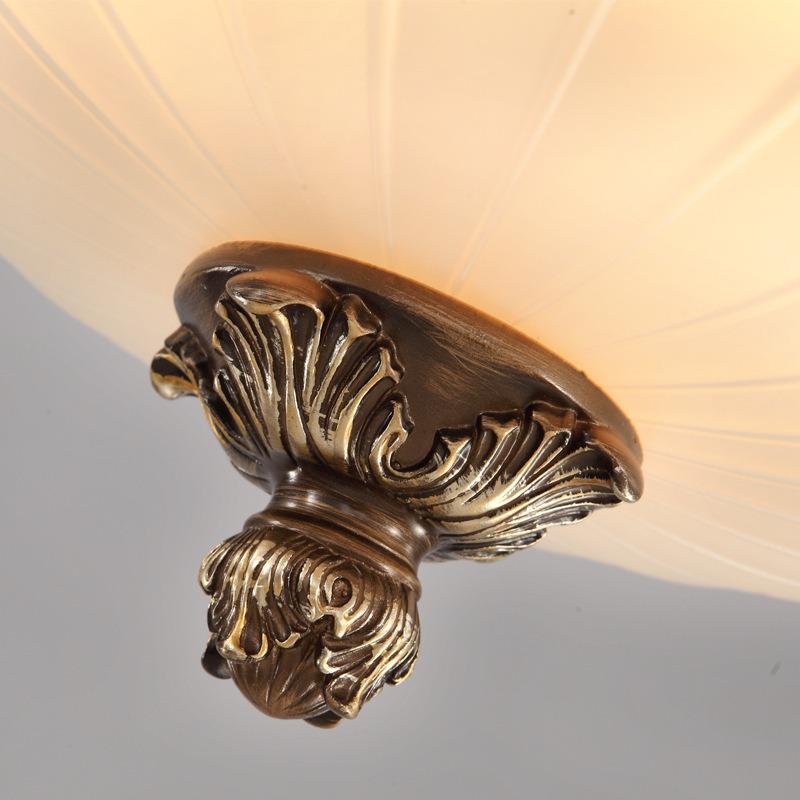 European Style Eye Protection Ceiling Light for Bedroom, Living Room, Balcony, and Entrance - French Retro Round Fixture