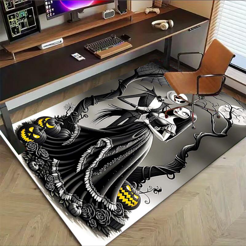 1 Stück Jack Skellington, Sally Extra Groß Rutschfester Teppichboden, Büro, Familie, Studio Großer Teppich Innen Teppiche, Auffälliges Statement-Stück