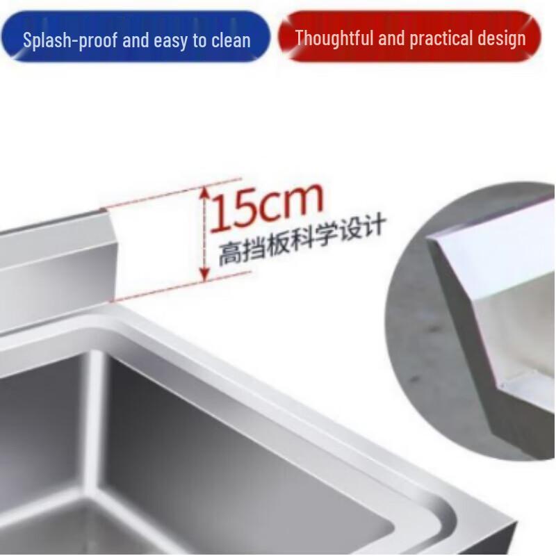 Beifu 304 Stainless Steel Freestanding Double Basin Sink