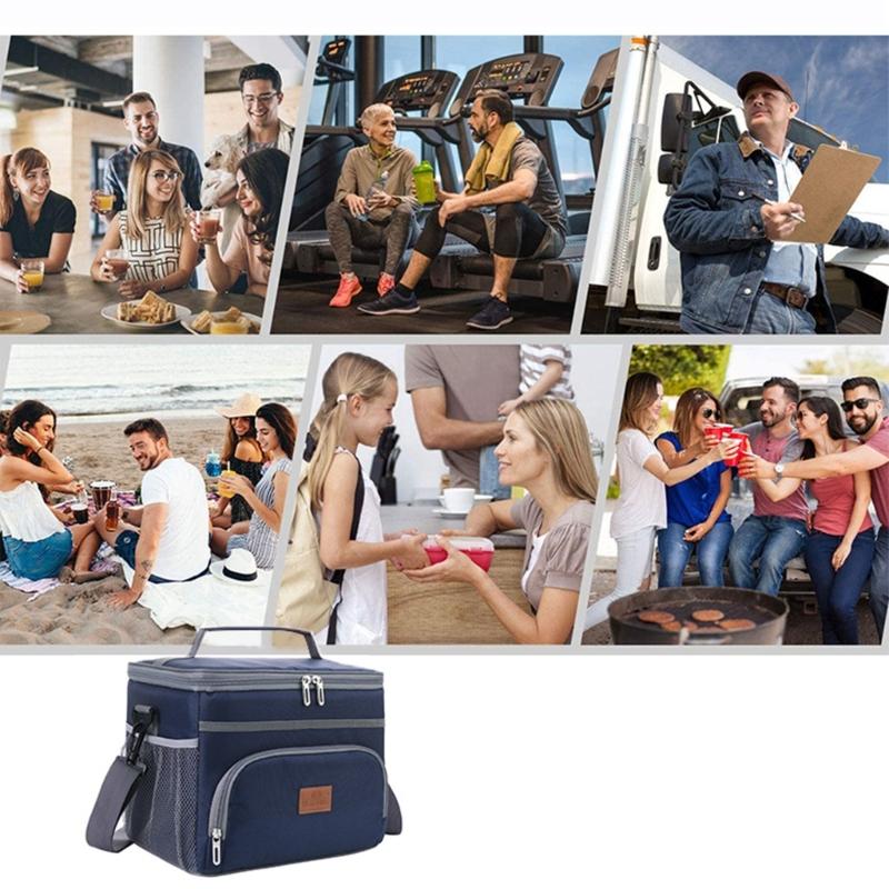 Portable Lunch Bag Insulated Bento Box for Women Men Reusable Lunch Box Dinner Container Large Capacity Handbag Food Bag