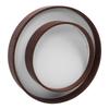 LED Ceiling Light Fixture Walnut Wood Grain Flush Mount Round Remote Control Light 3 Color