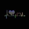 16x7cm Heartbeat Love EKG Car Sticker Auto Body Bumper Windows Motorcycle Laptop Walls Vinyl Film Decal Car Tuning Accessories