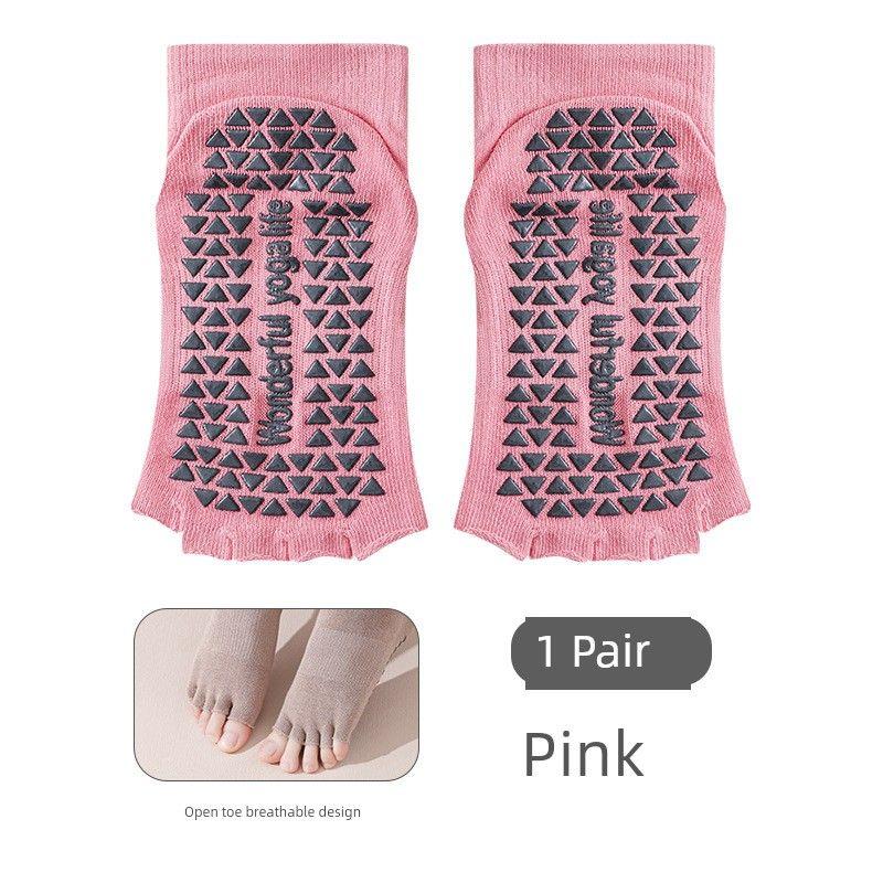 

Five Finger Yoga Socks Summer Thin Indoor Yoga Non Slip Socks Adult Room Socks Adult Pilates Socks Pink