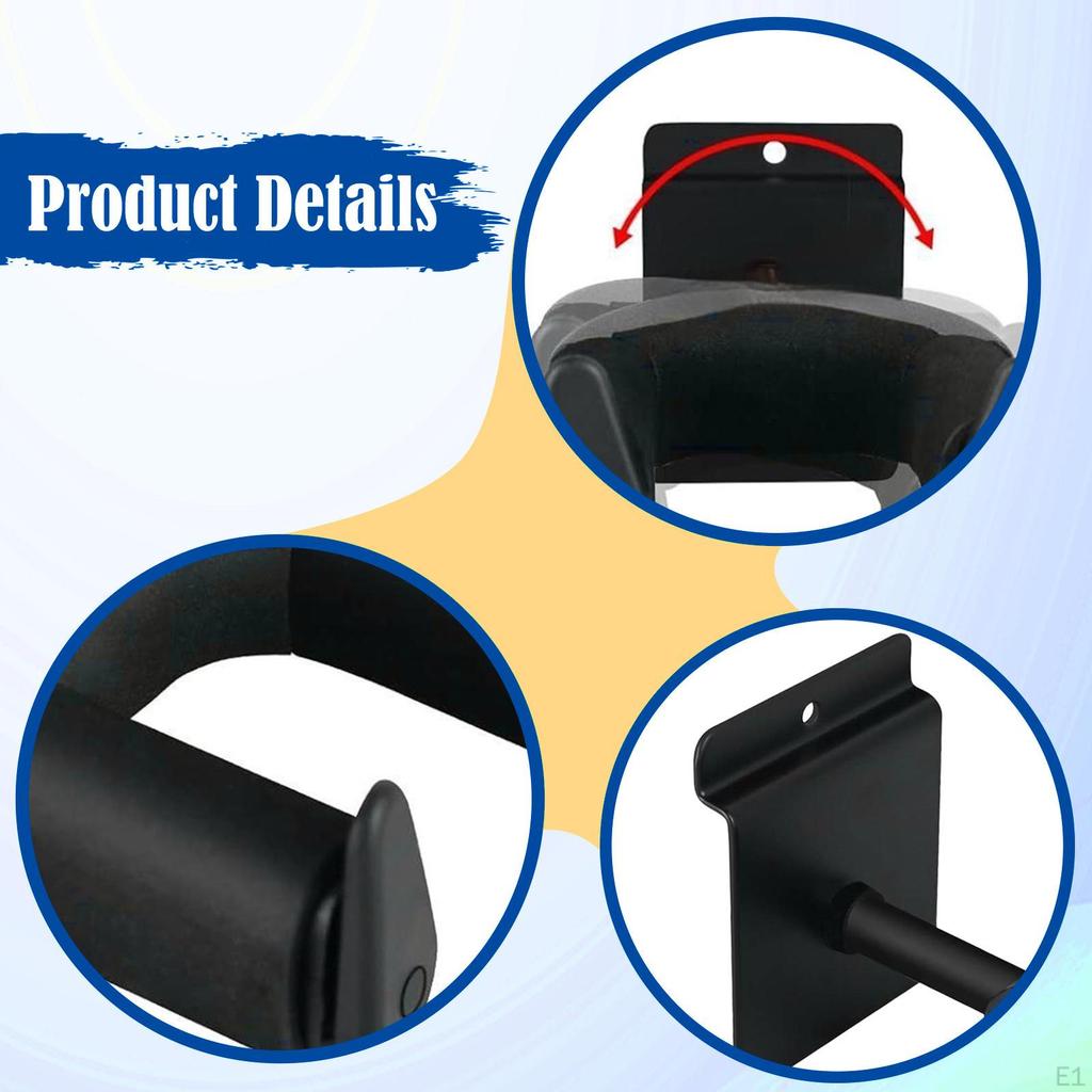 Guitar Hook Wall Mount Non Scratch Iron Base Universal Self Locking Hanging Holder for