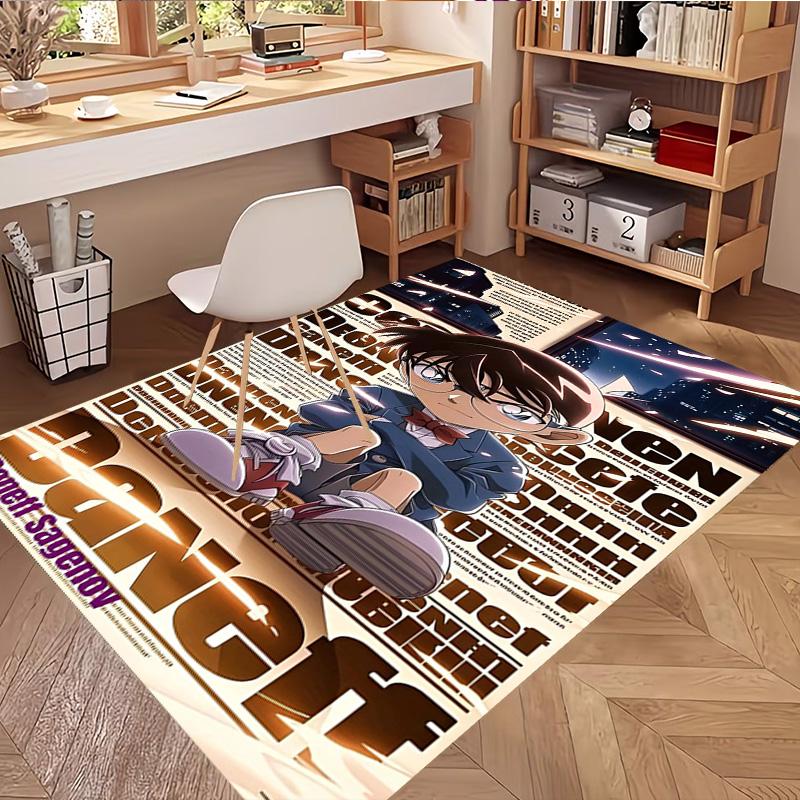 Detective Conan Print Rug, Washable Floor Carpet, For Entryway Dorm Laundry Room Office Study, Home Decor Birthday Christmas Gift