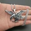 Vintage Eagle Pendant Necklace, Men's Punk Hip Hop Streetwear Jewelry