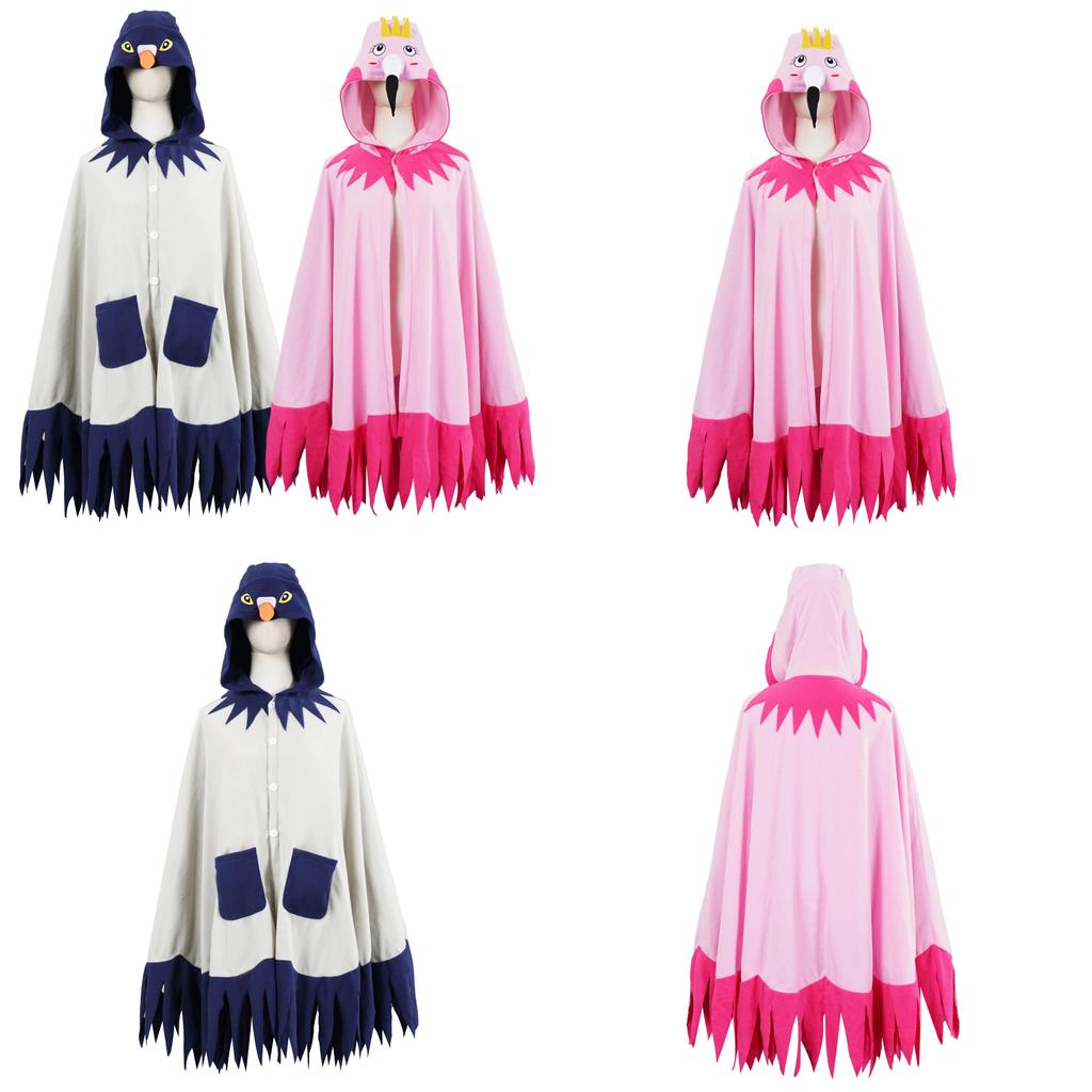 Vintage Stage Costume For Women Polyester Fluffy Flamingo Cape For Halloween Performances