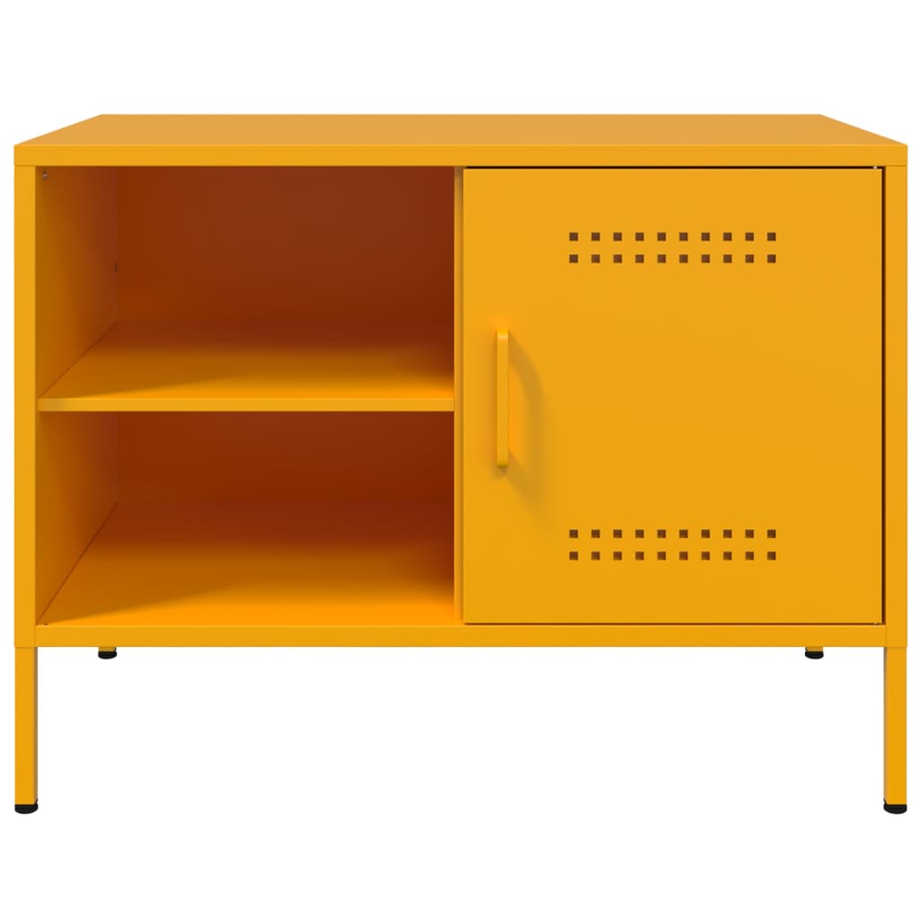 TV Cabinets 2 Pcs Mustard Yellow 68 X 39 X 50.5 Cm Steel