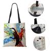 Painted Abstract Print Casual Shoulder Bag Women Shopping Reusable Tote Bag 2022 Harajuku Canvas Travel School Beach Handbag
