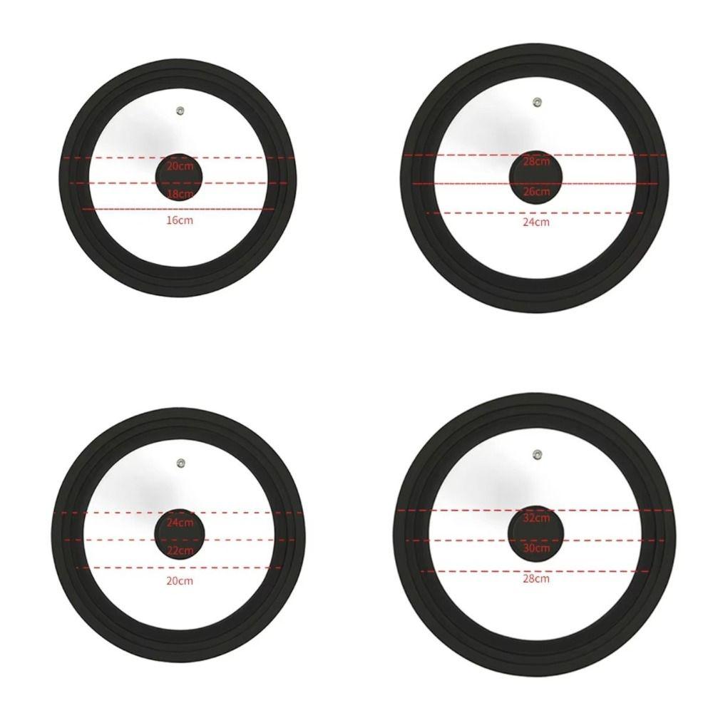 Silikonrand Runder Topfdeckel Universal Bratpfannendeckel Ersatzdeckel Küchenutensilien