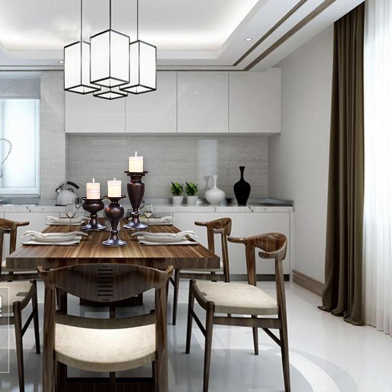 European Unique Metal Candle Holders Simple Wedding Decorations Bar Party Living Room Candlest Candlelight Dinner Props