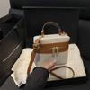 Splicing Women's Bag Summer New Product Temperament Single Shoulder Popular Portable Messenger Bag Contrasting Color Fashion Small Square Bag