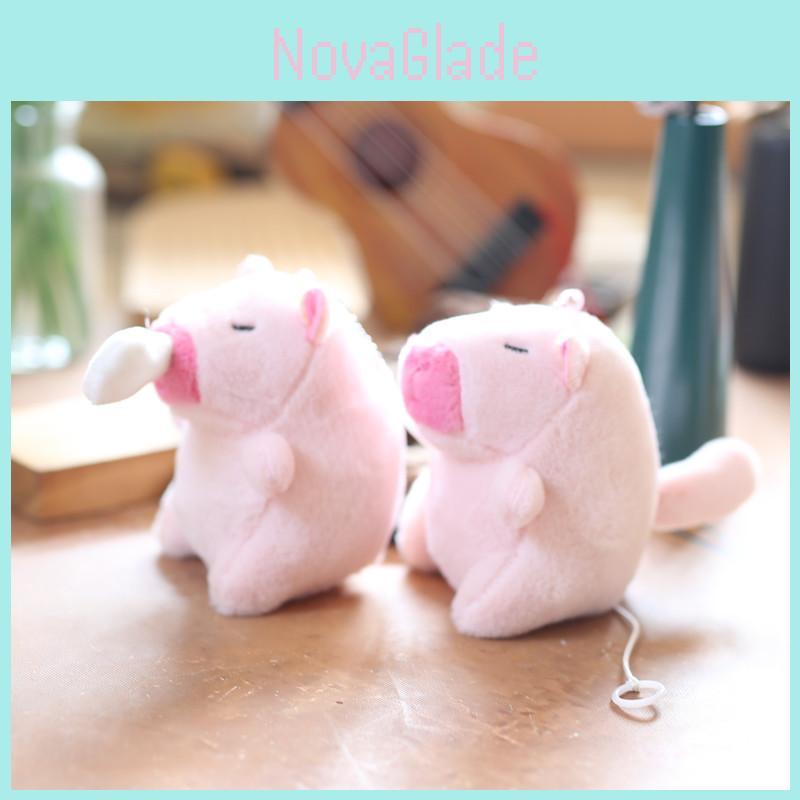 Adorable Capybara Plush Toy Keychain Cuddly And Soft With Wagging Tail Attachment